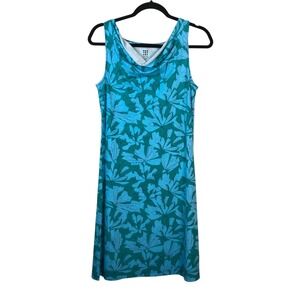 Title Nine Womens Breeze Dress Waterfall Neckline Floral Sleeveless Midi Size XS